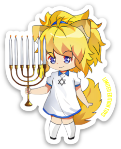 Hanukkah Ellie Sticker