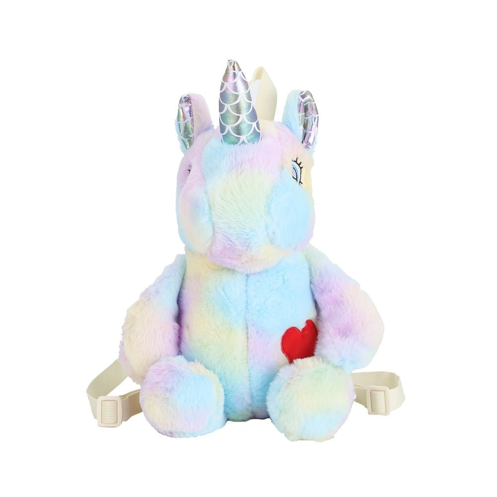 Plushie Heart Unicorn Backpack - Blue