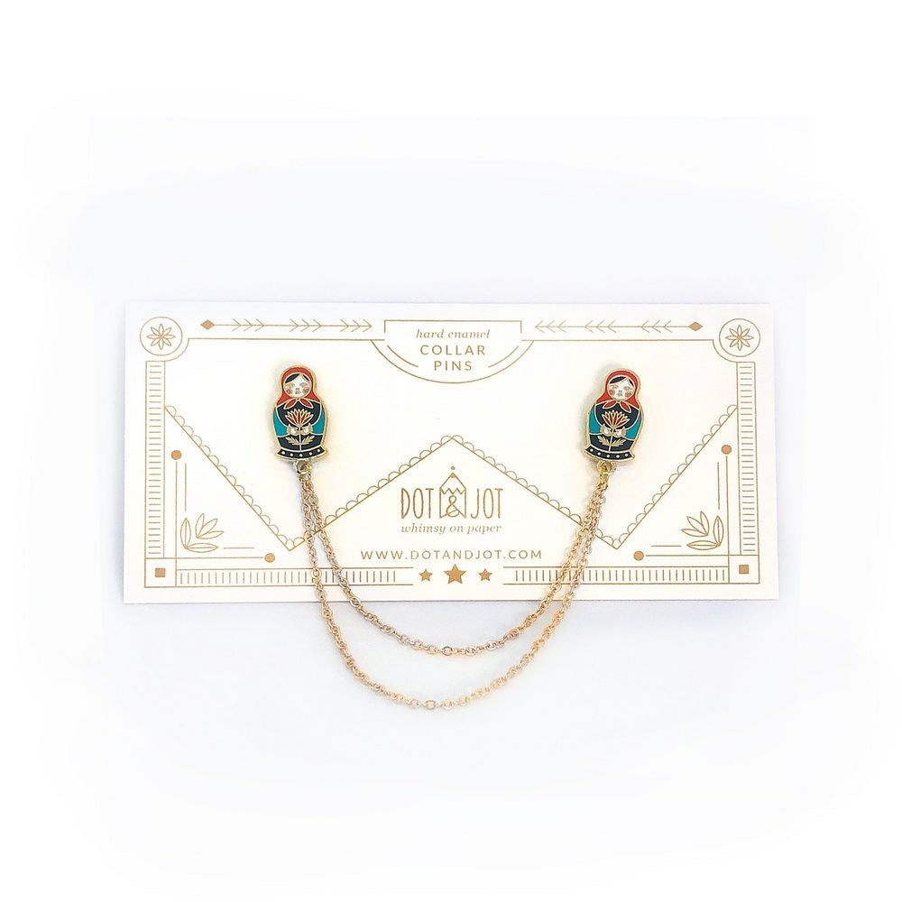 Russian Nesting Dolls - Collar Pins