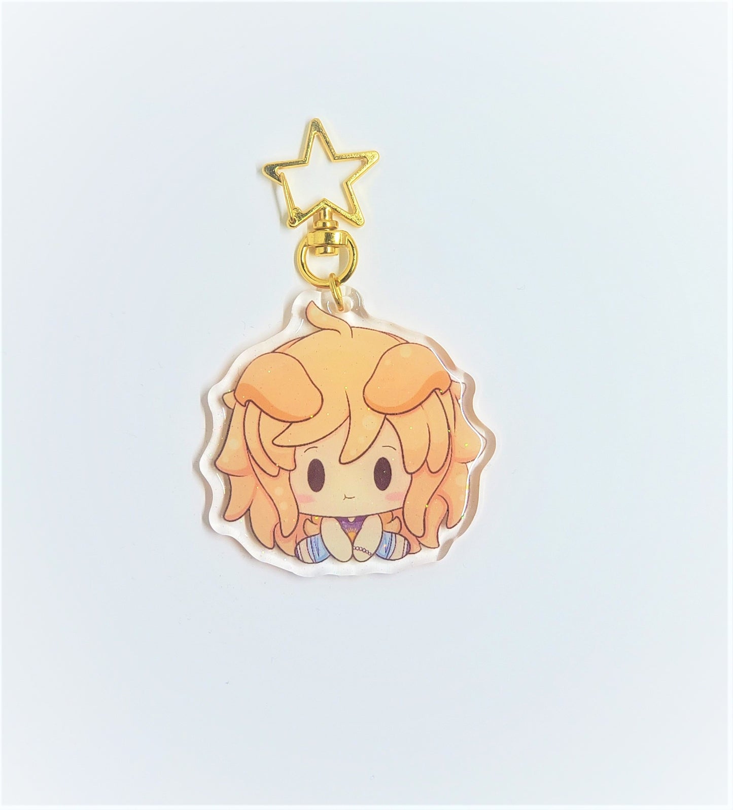 Ellie Summer Glitter Acrylic Charm