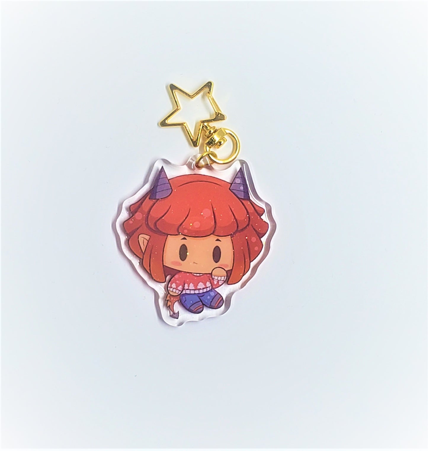 Mina Winter Glitter Acrylic Charm