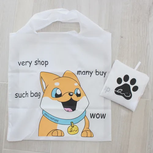 Shiba Reusable Tote bag Meme