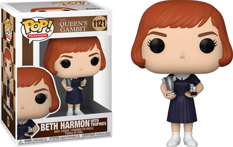 Queens Gambit Pop Beth with Trophies