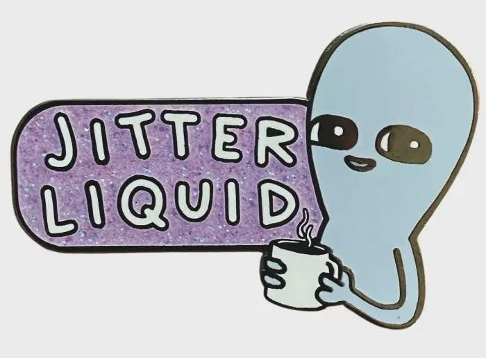 Strange Planet Jitter Liquid Enamel Pin