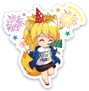 New Years Ellie Sticker