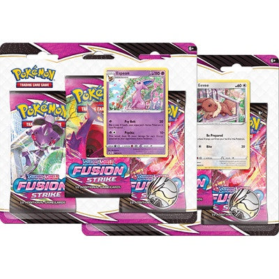 Pokemon Sword & Shield: Fusion Strike 3-Pack Blister (Eevee or Espeon)