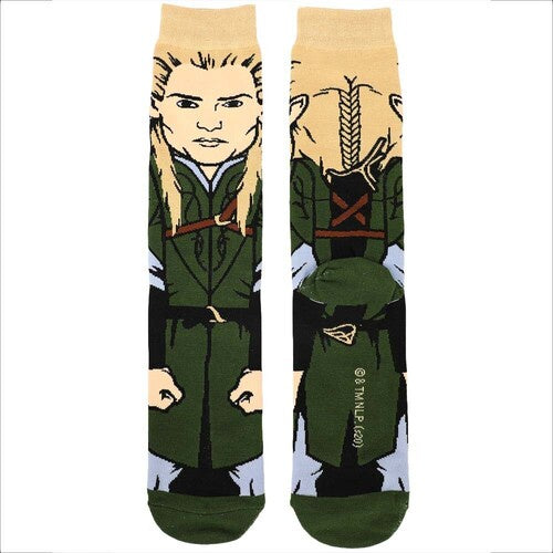 Lord Of The Rings Legolas 360 Character Crew Socks Men's Shoe Size 8-12