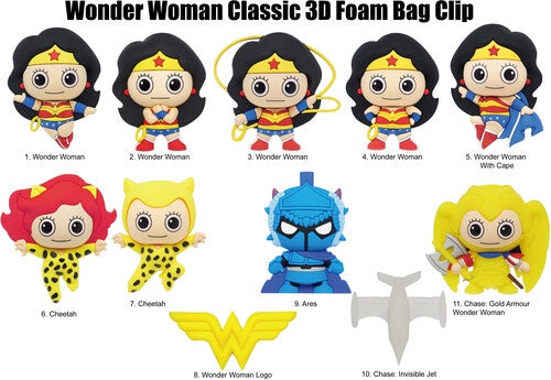 Wonder Woman Classic - 3D Foam Bag Clips in Blind Bags