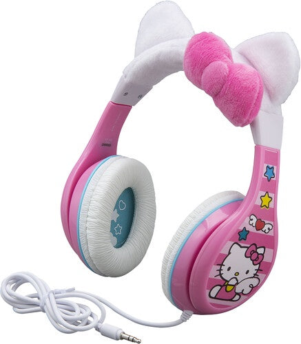 Hello Kitty HY-140.EXV9 Youth Headphones - Kitty Ears - Volume Limiter (Pink)