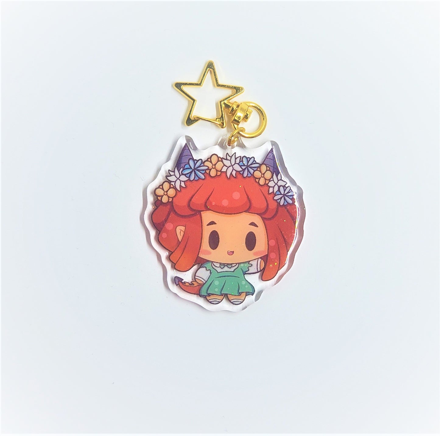 Mina Spring Glitter Acrylic Charm