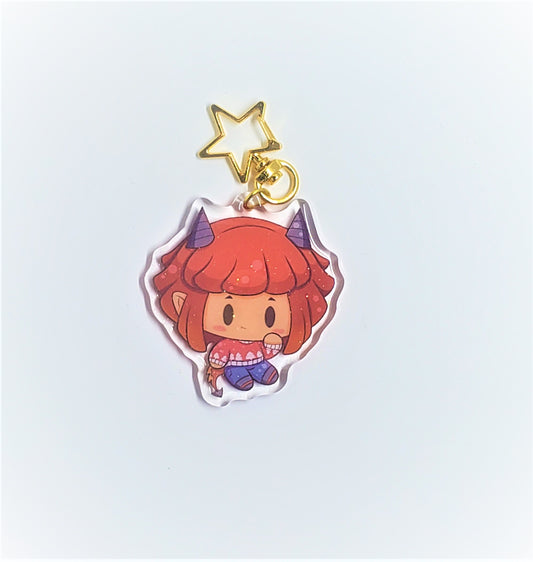 Mina Winter Glitter Acrylic Charm