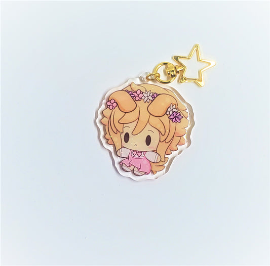 Ellie Spring Glitter Acrylic Charm