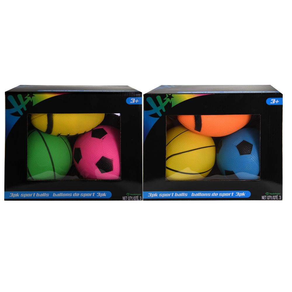 Assorted Neon 3pk Ball In Box