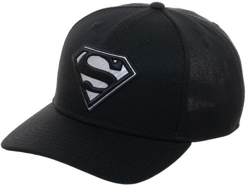 DC Comics Superman Carbon Fiber Pre-curved Snapback Baseball Cap