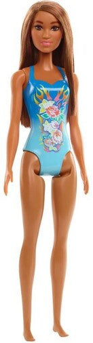Barbie Beach Doll Bough Behind Roses, Brunette