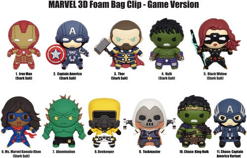 Avengers Videogame - 3D Foam Bag Clips in Blind Bags (One Random Bag Clip Per Purchase)