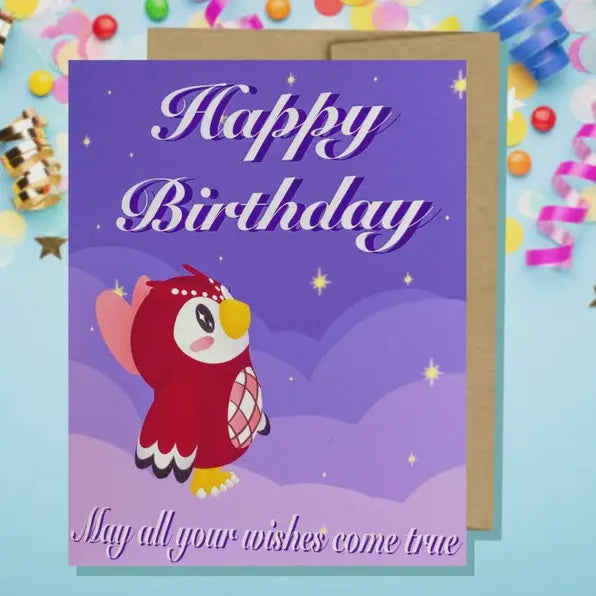 Celeste ‘Happy Birthday’ Greeting Card and Vinyl Sticker
