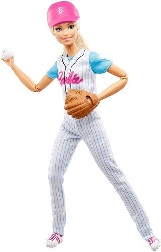 Mattel - Barbie Made To Move: Baseball Player, Blonde
