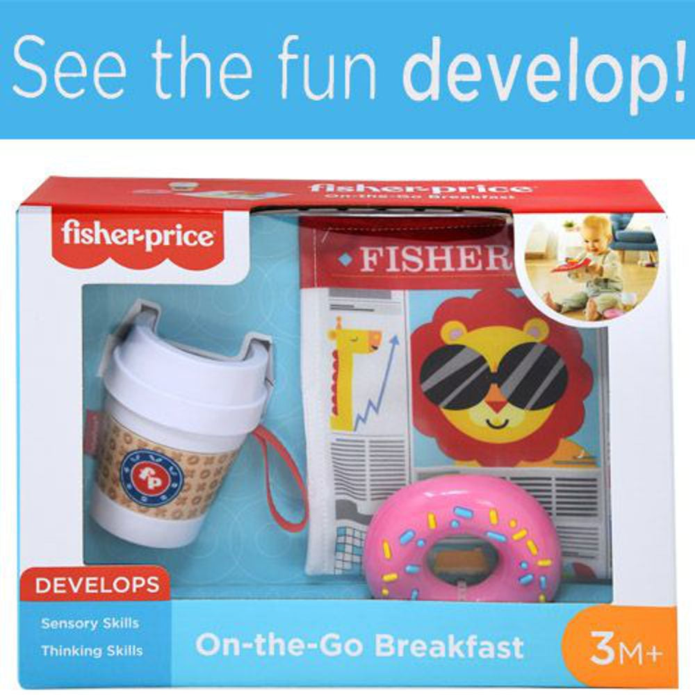 Fisher-Price On-The-Go Breakfast Gift Set, 3 Baby Toys