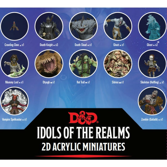 Dungeons & Dragons: Idols of the Realms 2D Acrylic Miniatures - Boneyard Set 1