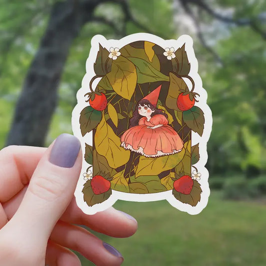 Strawberry Fairy Outline Sticker