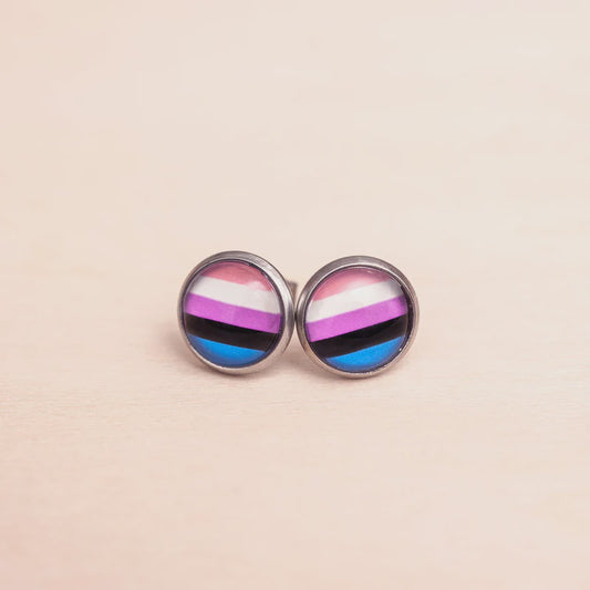 Genderfluid Flag Pride Earrings