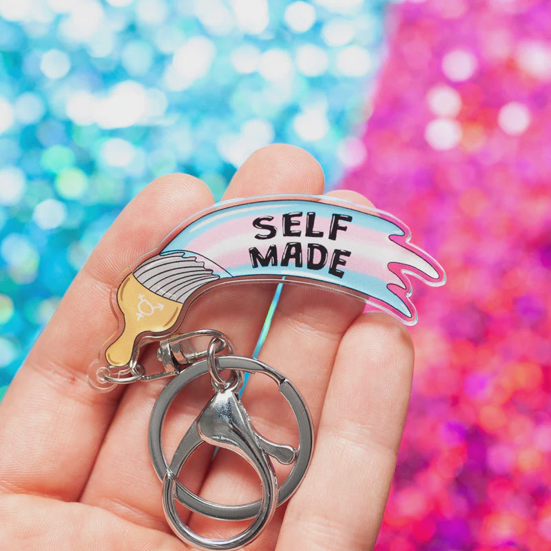 Trans Self Made Keychain