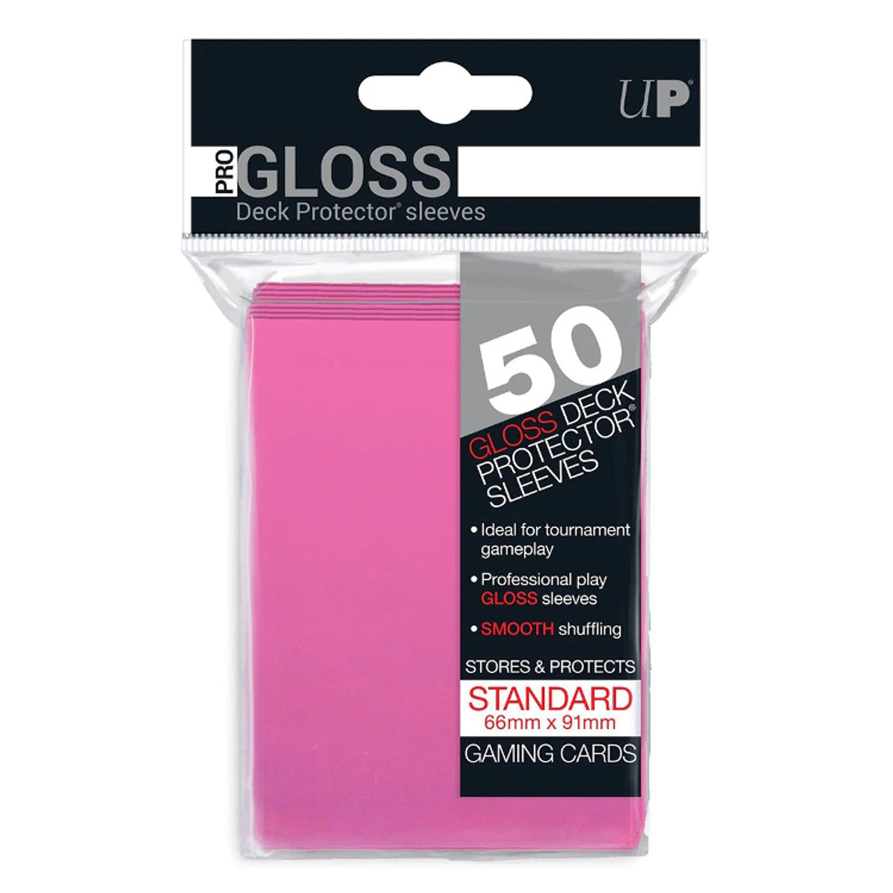 Ultra Pro Gloss Deck Protector Sleeves 50ct Bright Pink