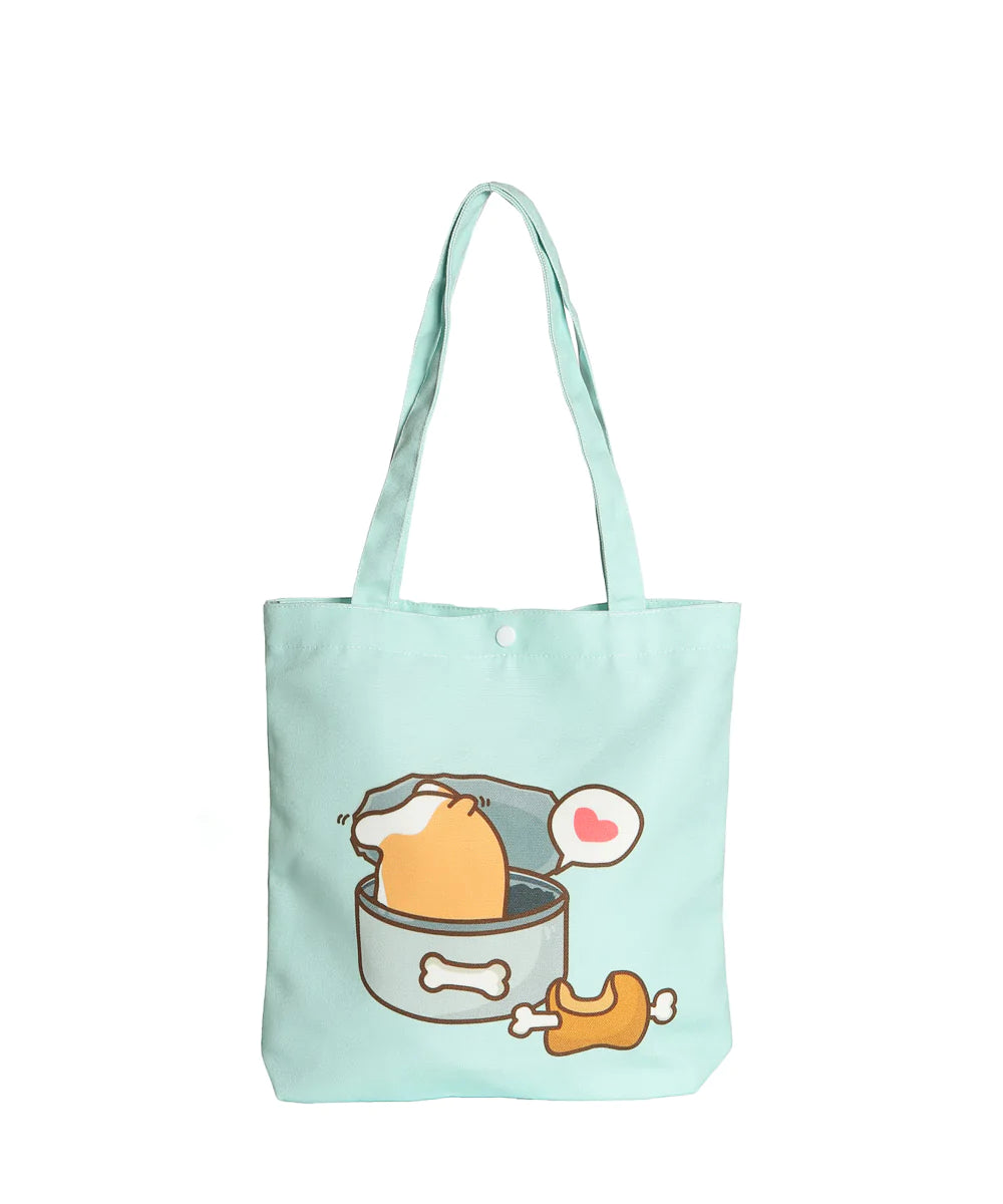 Corgi Canvas Bag Eating