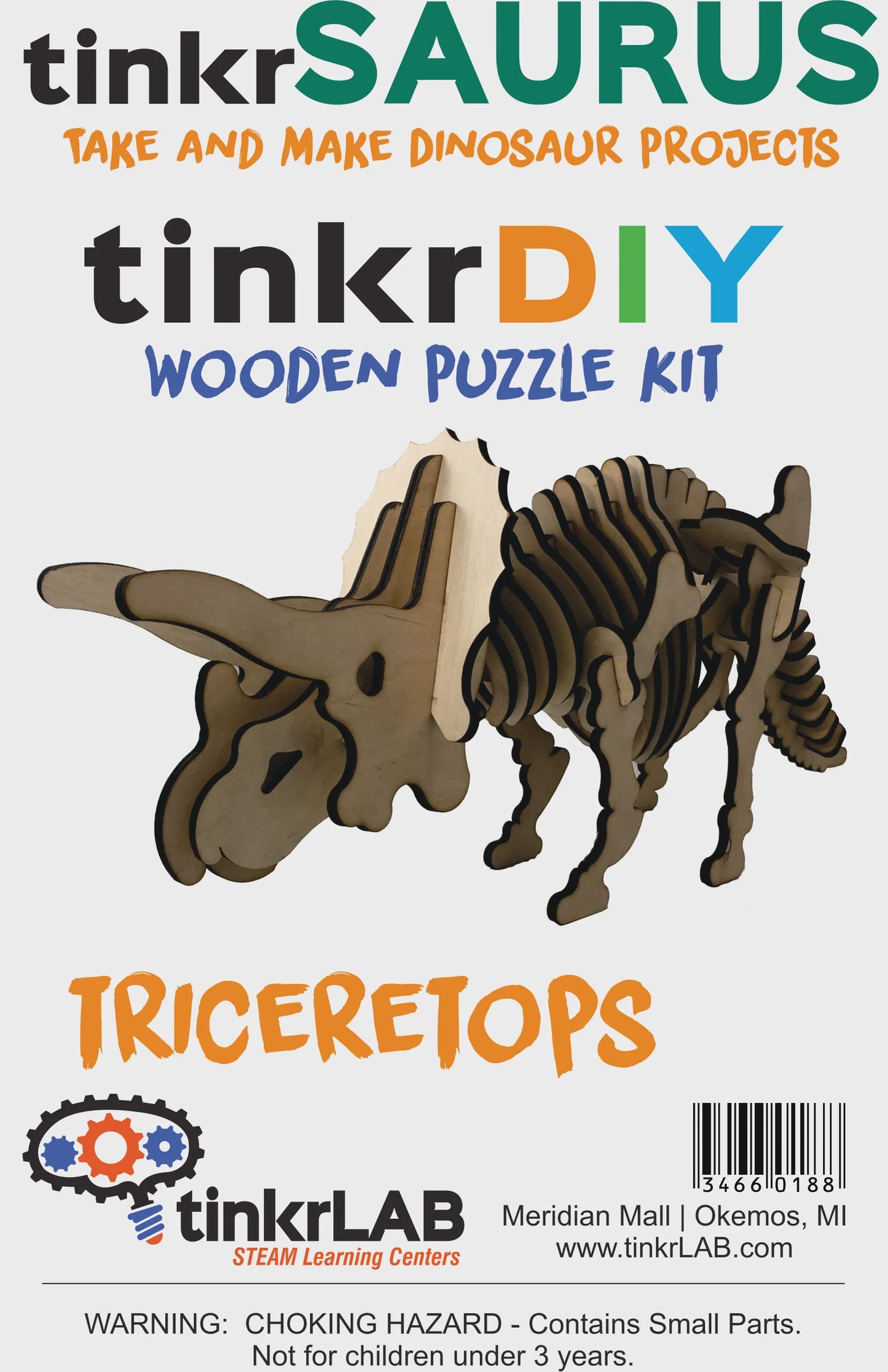 TinkrDIY Triceratops Fossil Model Kit