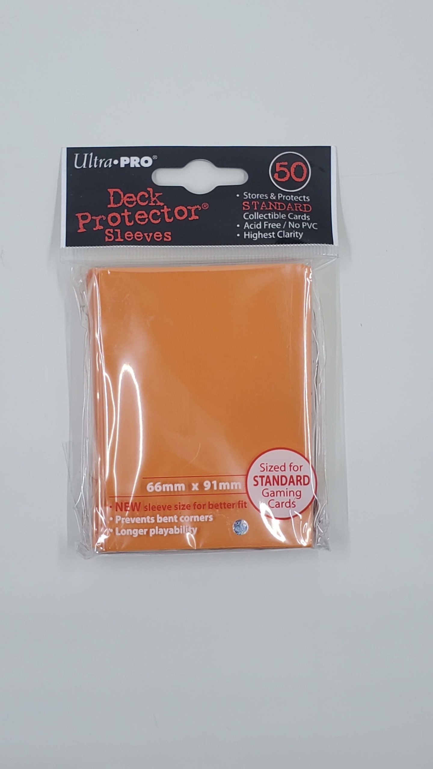 Orange Ultra Pro Flat Sleeves 50