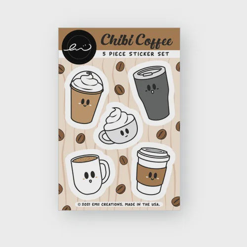Chibi Coffee Sticker Sheet