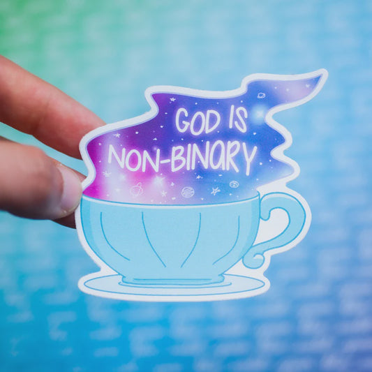 "God is Non-Binary" Sticker