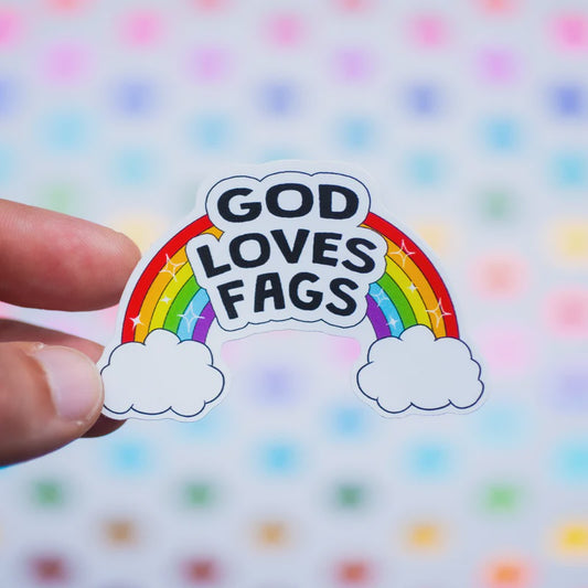 "God Loves F*gs" Sticker
