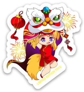 Lunar New Year's Ellie Sticker